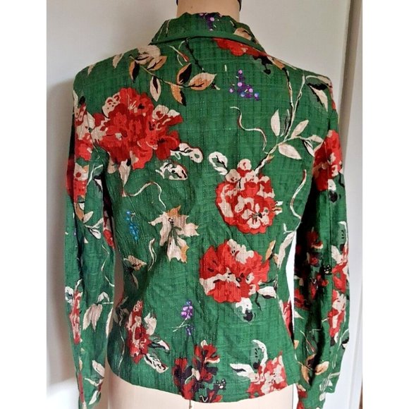 Vintage Koret Cottagecore and grannycore floral cotton blazer jacket - Picture 7 of 12
